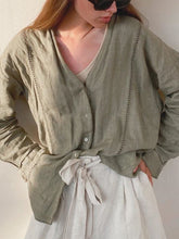 Load image into Gallery viewer, Comfortable Cotton and Linen Long-sleeved Cardigan
