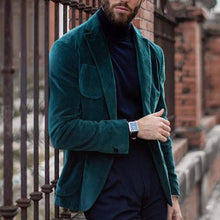Load image into Gallery viewer, Corduroy Slim Fit Suit Men's Coat
