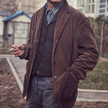 Load image into Gallery viewer, Fashionable Men's Retro Corduroy Suit
