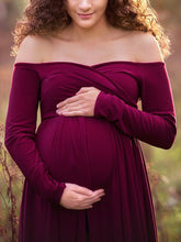 Load image into Gallery viewer, Elegant Long Sleeve Tube Top Maternity Dresses
