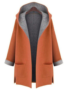 Autumn and Winter Fashion Casual Woolen Hooded Ladies Jacket