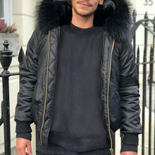 Load image into Gallery viewer, Fur Collar Warm Bomber Jacket
