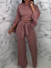 Load image into Gallery viewer, Casual Fashion Round Neck Top and Trousers Ladies Suit
