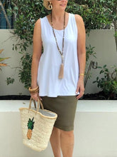 Load image into Gallery viewer, Summer Cotton Linen Sleeveless Skirt Women's Suit
