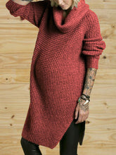 Load image into Gallery viewer, Autumn and Winter Thick Warm Wool Turtleneck Maternity Sweater Dress
