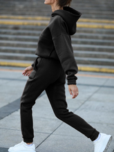 Load image into Gallery viewer, Fashionable Hooded Sports Casual Solid Color Suit
