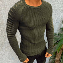 Load image into Gallery viewer, Casual Round Neck Patchwork Knitted Men's Sweater
