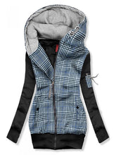Load image into Gallery viewer, Plaid Stitching Padded Women's Coats
