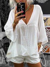 Load image into Gallery viewer, Women's Solid Color Cotton Tulle Casual Suit
