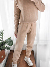 Load image into Gallery viewer, Autumn and Winter Warm High-necked Top and Elastic Pants Knitted Suit
