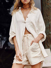 Load image into Gallery viewer, Cotton and Linen Holiday Leisure Loose Suit
