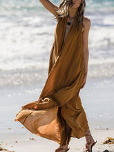Load image into Gallery viewer, Sleeveless Loose Beach Retro Women's Dress
