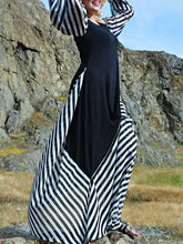 Load image into Gallery viewer, Fashion Leisure Stripe Stitching Women's Dress
