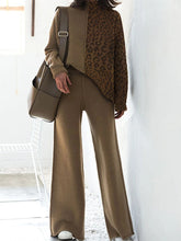 Load image into Gallery viewer, Colorblock Leopard Print High Collar Women's Suits

