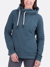 Load image into Gallery viewer, Blue Pocket Hooded Women's Hoodies
