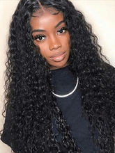 Load image into Gallery viewer, Temperament Big Wave Black Fiber Wig
