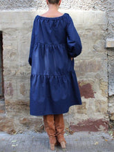 Load image into Gallery viewer, Pleated Design Long Sleeve Fashion Dress
