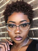 Load image into Gallery viewer, Brown Curly Hair Chemical Fiber Silk Wig
