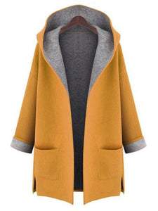 Autumn and Winter Fashion Casual Woolen Hooded Ladies Jacket