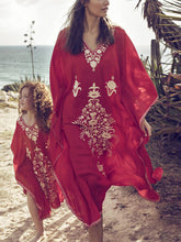 Load image into Gallery viewer, Women's Loose Embroidered Holiday Dress
