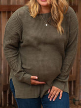 Load image into Gallery viewer, Comfy And Loose Round Neck Solid Color Maternity Sweater
