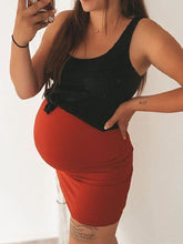 Load image into Gallery viewer, Fake Two Maternity Strappy Dresses
