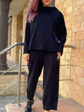Load image into Gallery viewer, Casual Lady's Top and Loose Straight-leg Pants Suit
