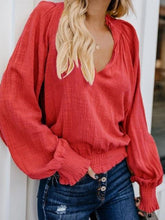 Load image into Gallery viewer, Cotton V-neck Waist Top
