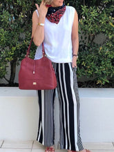 Load image into Gallery viewer, Striped Printed Wide-Leg Casual Women's Suit
