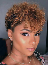Load image into Gallery viewer, Curly Hair Gradient Chemical Fiber Wig
