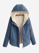 Load image into Gallery viewer, Fall/Winter Women Casual Zipper Warm Hooded Jacket

