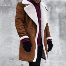 Load image into Gallery viewer, Contrast Color Mink Lapel Long Sleeve Coat
