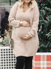 Load image into Gallery viewer, Casual And Loose Pure Color Knitted Dress For Pregnant Women
