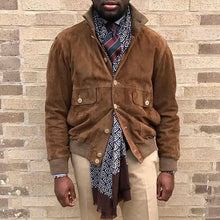 Load image into Gallery viewer, Corduroy Stand Collar Single-Breasted Men's Coats
