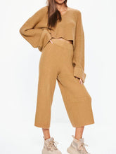Load image into Gallery viewer, Fashion Long Sleeve Loose Sweater and Trousers Women's Suit
