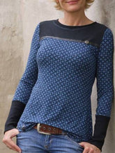 Load image into Gallery viewer, Color-Blocking Cotton Printing Women's Tops

