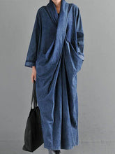 Load image into Gallery viewer, Casual Fashion Zen Cross Design Denim Long Skirt
