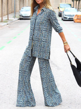 Load image into Gallery viewer, Wide Leg Pants High Waist Slimming Ladies Suit
