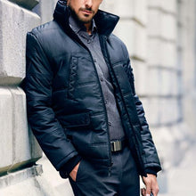 Load image into Gallery viewer, Casual Stand Collar Zipper Men's Coat
