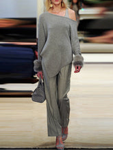 Load image into Gallery viewer, Elegant Suit with Casual Oblique Shoulder Plush Sleeves
