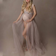 Load image into Gallery viewer, Temperament Sexy Slim Mesh Maternity Dress
