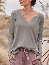 Load image into Gallery viewer, V-Neck Solid Color Casual Simple Top
