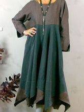 Load image into Gallery viewer, Comfortable Loose Round Neck Long Sleeve Long Dress
