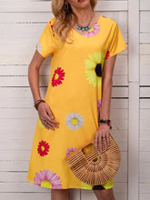 Load image into Gallery viewer, V-Neck A-Line Print Women's Casual Dress
