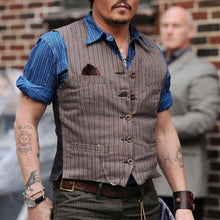 Load image into Gallery viewer, Men's Fashion Retro Casual Striped Suit Vest
