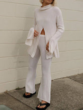 Load image into Gallery viewer, High Neck Split Knit Suit

