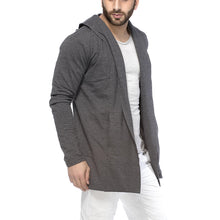 Load image into Gallery viewer, Dark Grey Hooded Men's Cardigans
