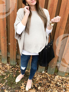 Bat Sleeve Knitted Maternity Tops