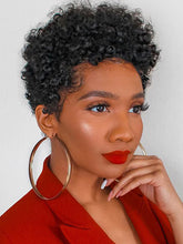Load image into Gallery viewer, Fashion Curly Short Hair Tapered Hairstyle Natural Fiber Wig

