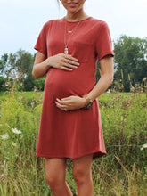 Load image into Gallery viewer, Casual Simple Loose Maternity Dress
